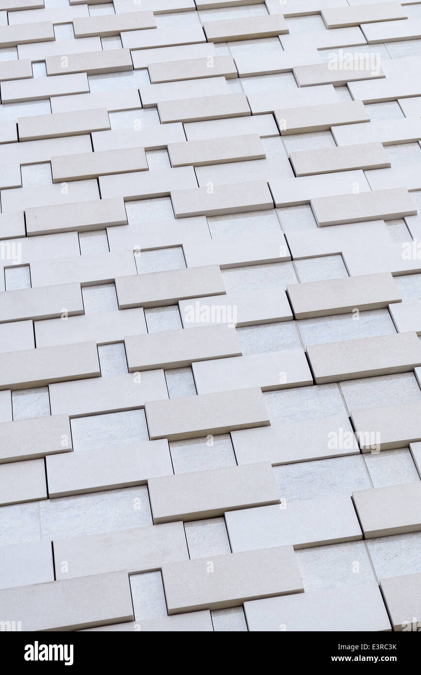 Abstract building wall white tile texture background Stock Photo