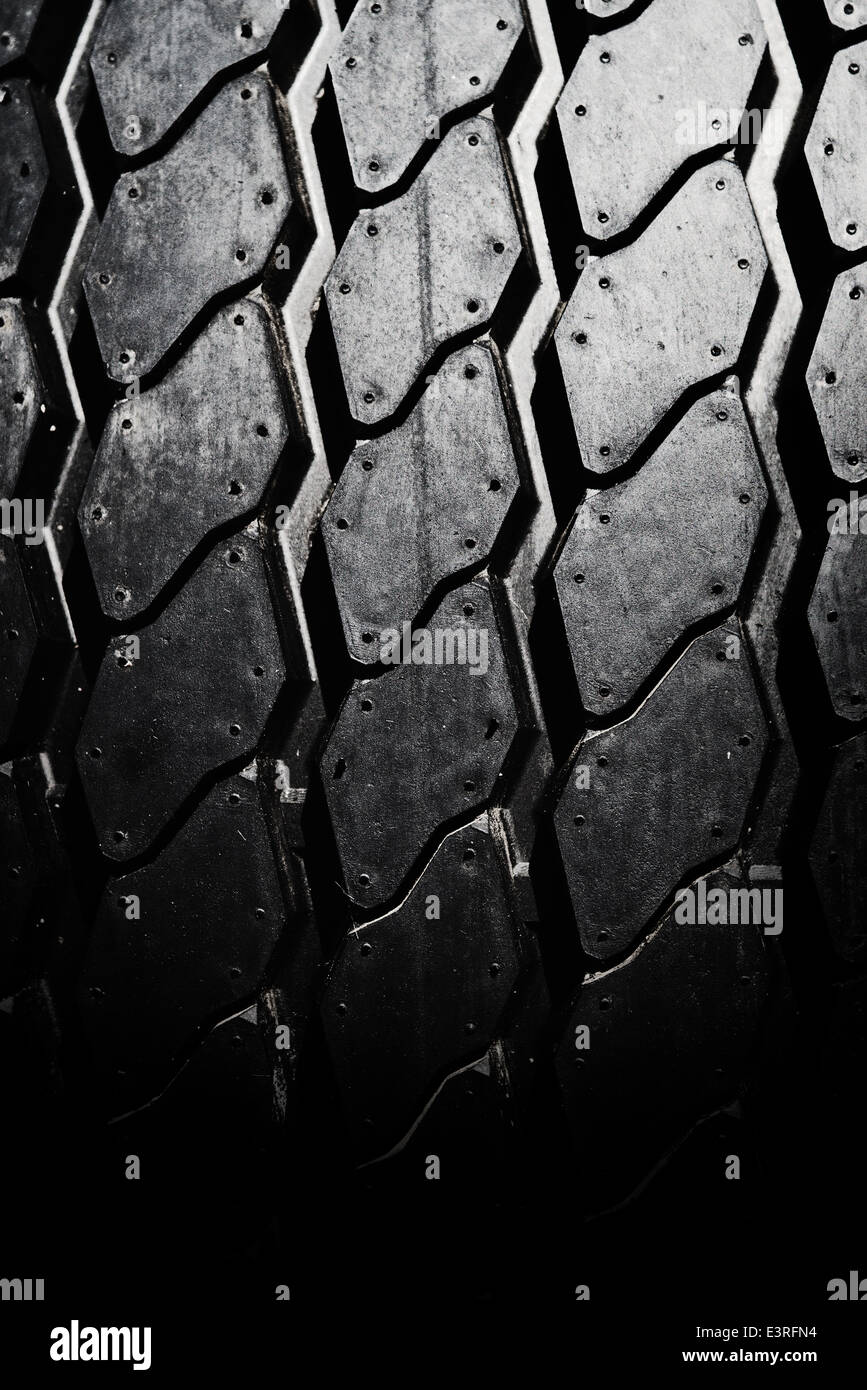 Brand new car tire texture close up Stock Photo