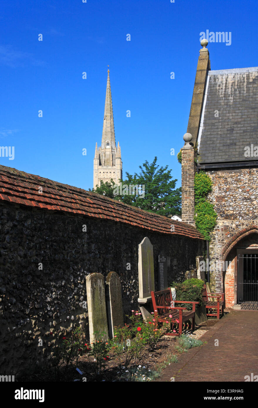 A path leading to the south porch of the church of St Helen in