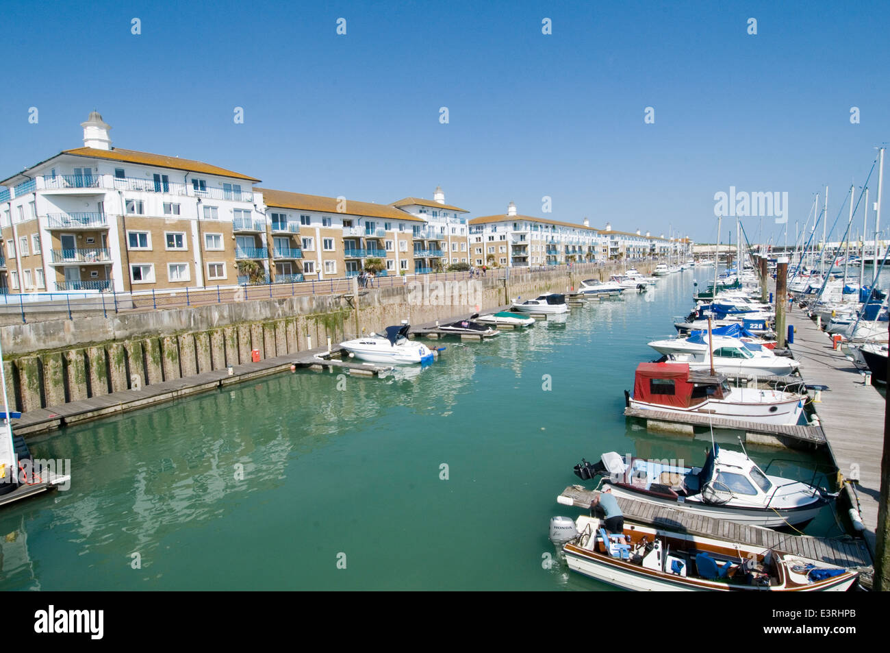 Brighton Marina uk england yachts boats in motor residential and