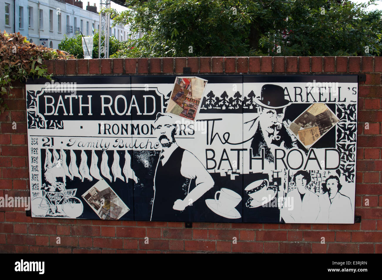 Bath Road mural, Cheltenham Spa, UK Stock Photo Alamy