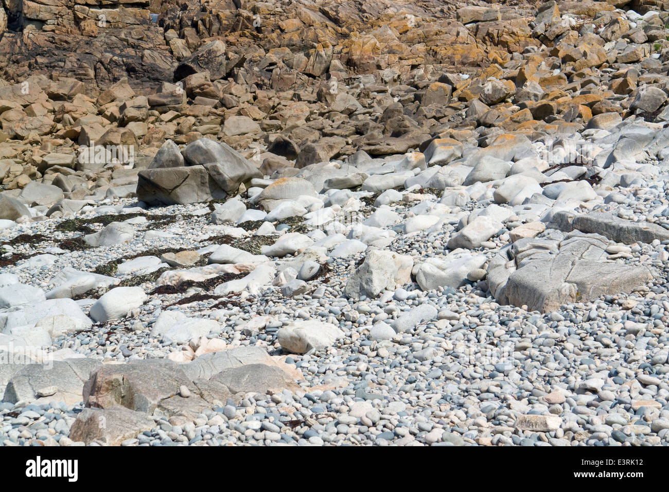 detail of a rocky coast in Brittany, France Stock Photo - Alamy