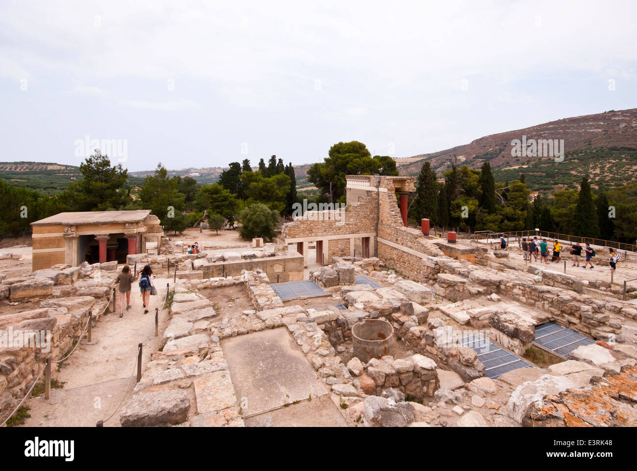 Ruins Of The Palace Of Knossos Crete Stock Photo