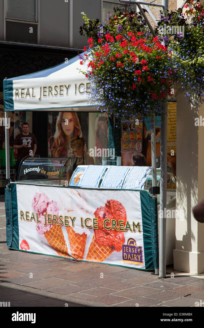 Jersey Ice Cream Kiosk Stock Photo Alamy