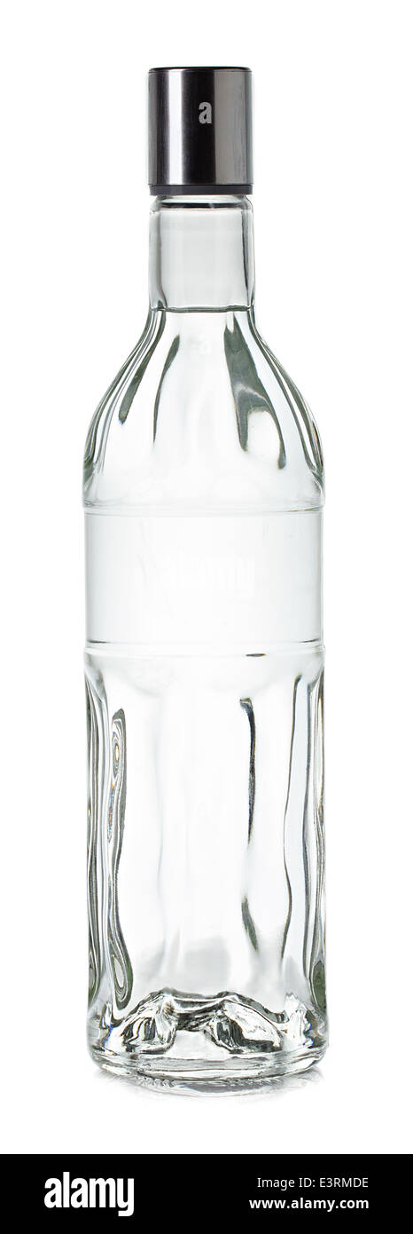 Bottle of vodka close up on white background Stock Photo - Alamy