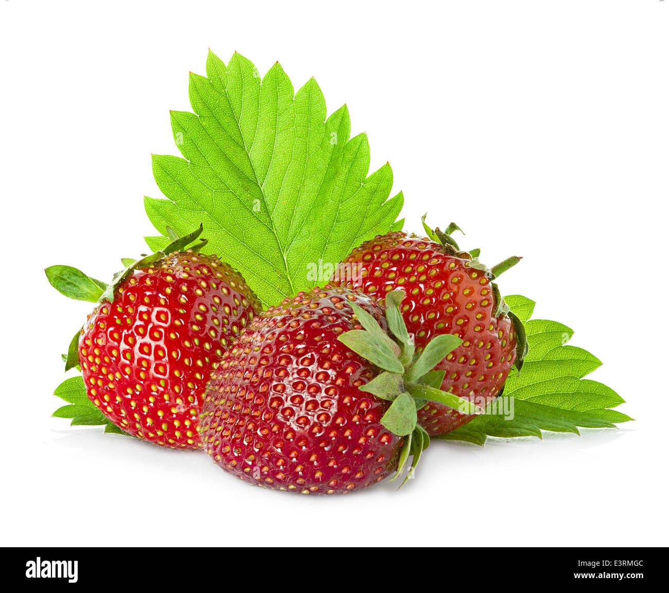 strawberries close up on white background Stock Photo - Alamy