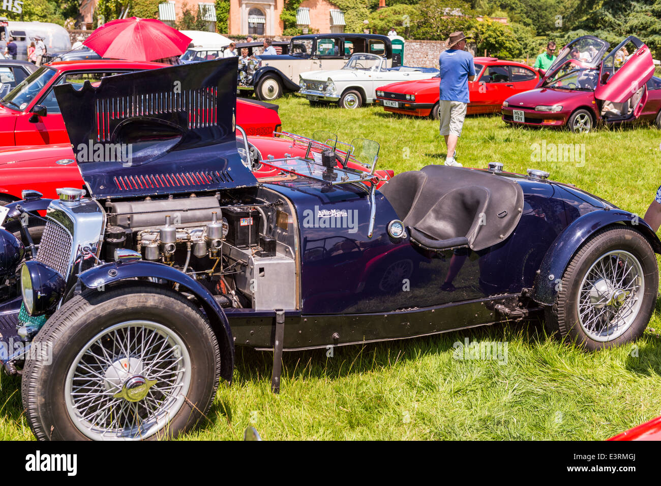 June 21st 2014 East Devon, England. A vintage Aston Martin 2 litre
