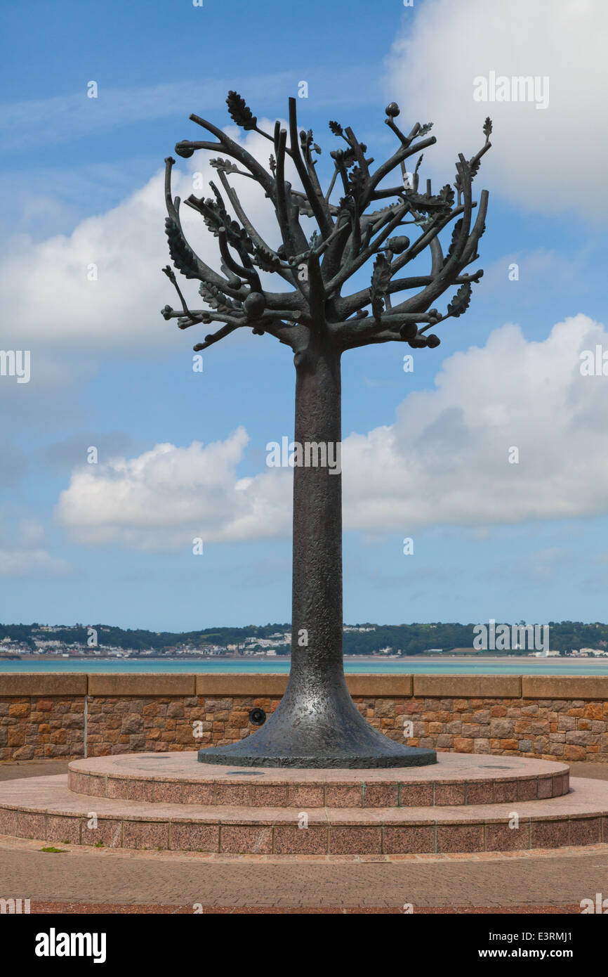 The Freedom Tree in St Helier Stock Photo