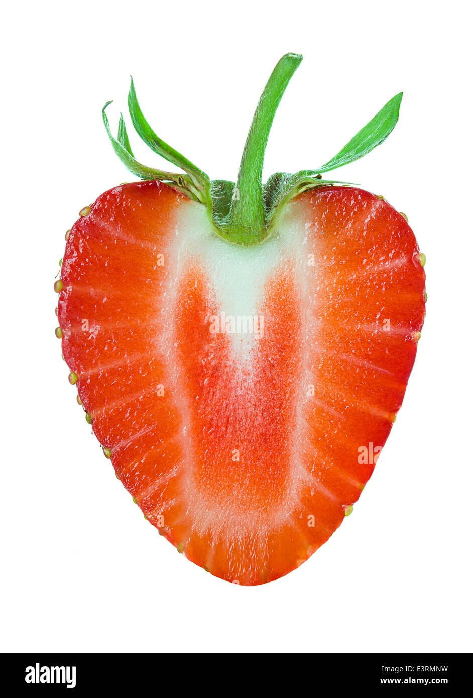 strawberries close up on white background Stock Photo - Alamy
