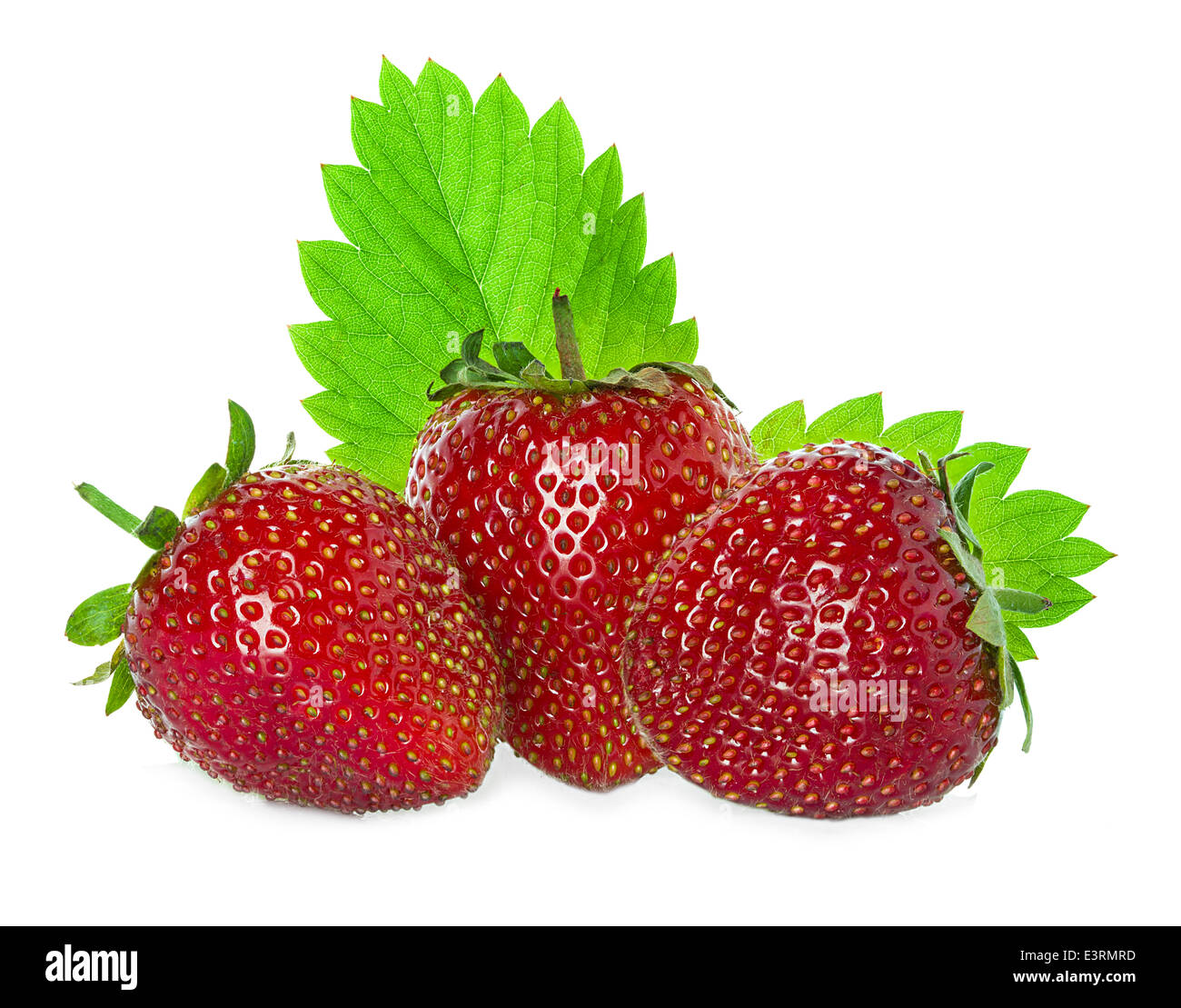 strawberries close up on white background Stock Photo - Alamy