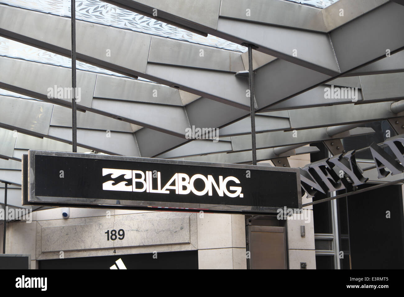 Billabong store in Sydney arcade, Pitt street,new south wales,australia Stock Photo