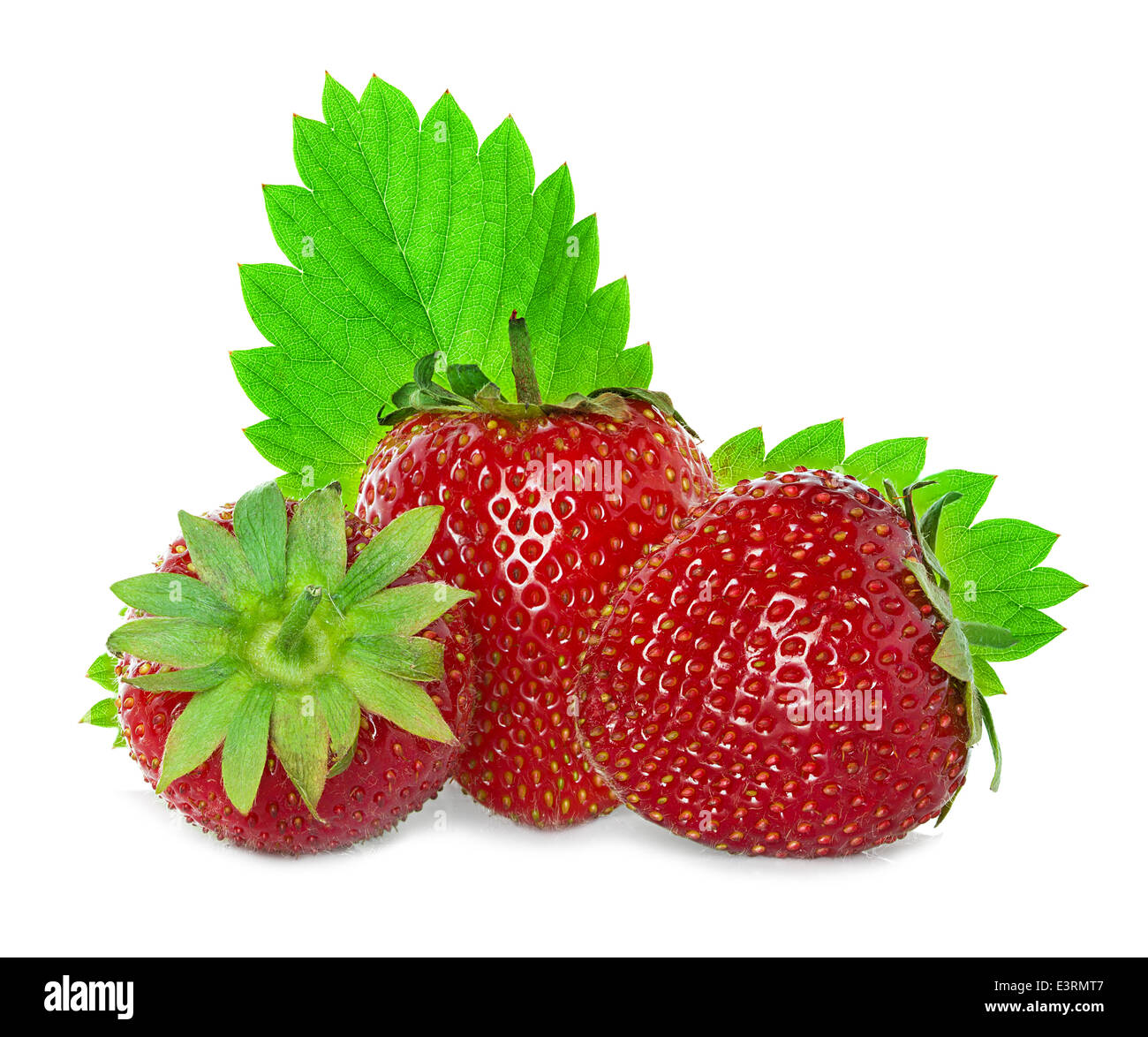 strawberries close up on white background Stock Photo - Alamy