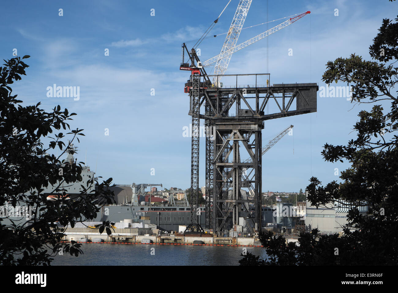 Hammerhead crane at Sydney's garden island naval base, Sydney,New south
