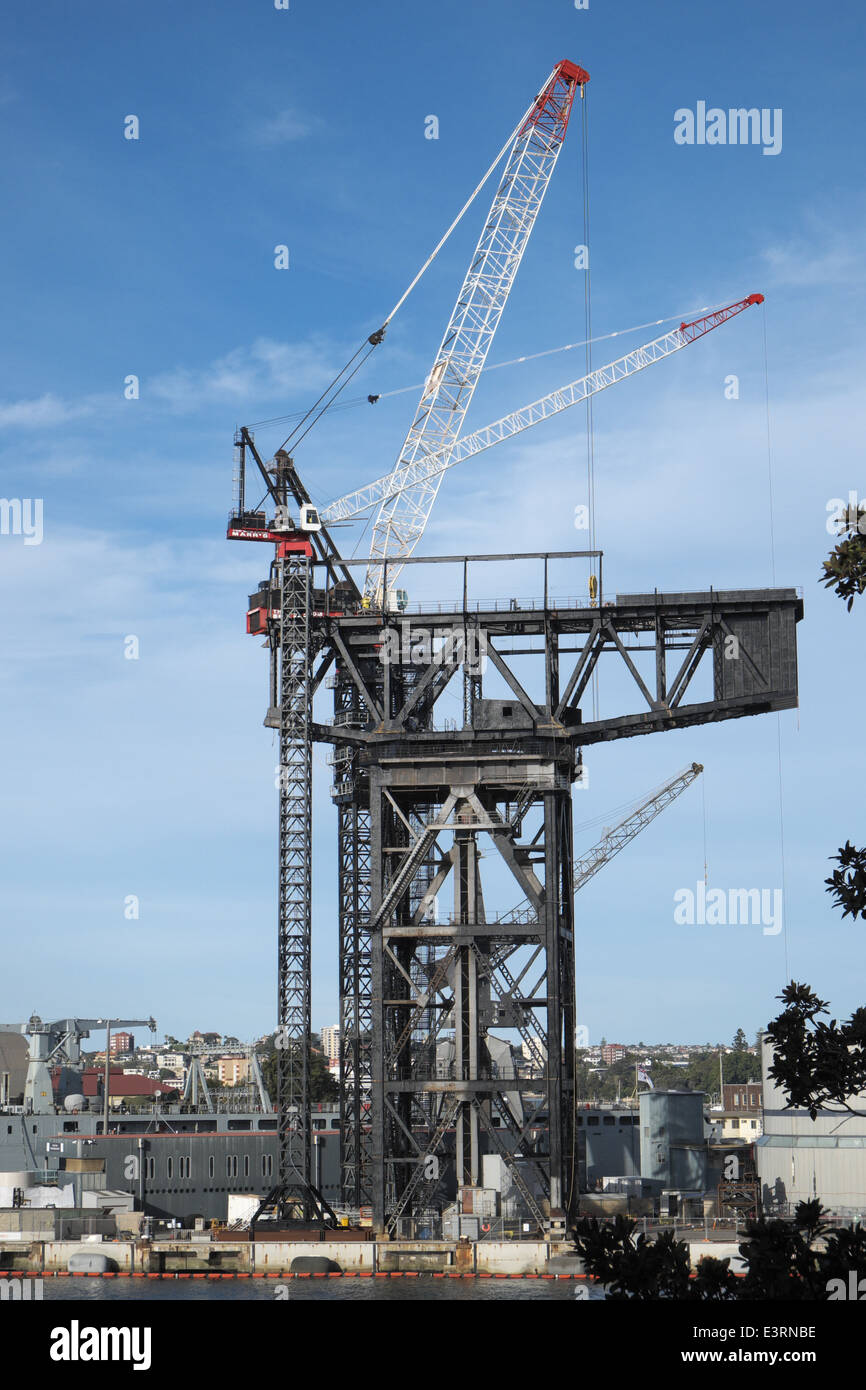 hammerhead crane at Sydney's garden island naval base, Sydney,New south