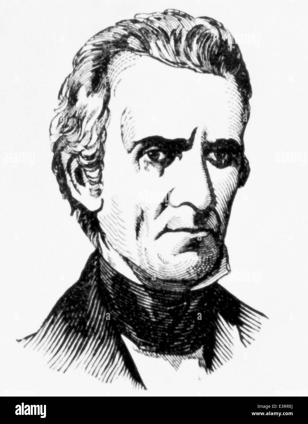 Vintage portrait of James K Polk Stock Photo Alamy
