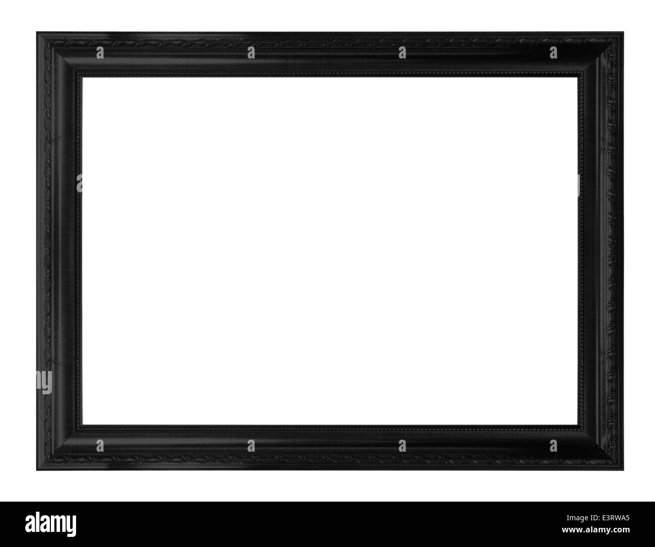 Black picture frame isolated on white background Stock Photo - Alamy