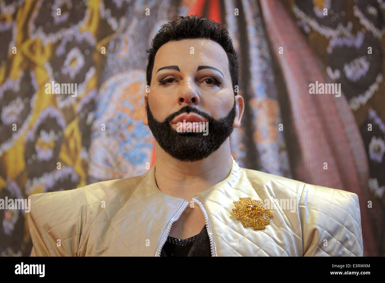 The German fashion designer Harald Gloeoeckler presents his Colourgel