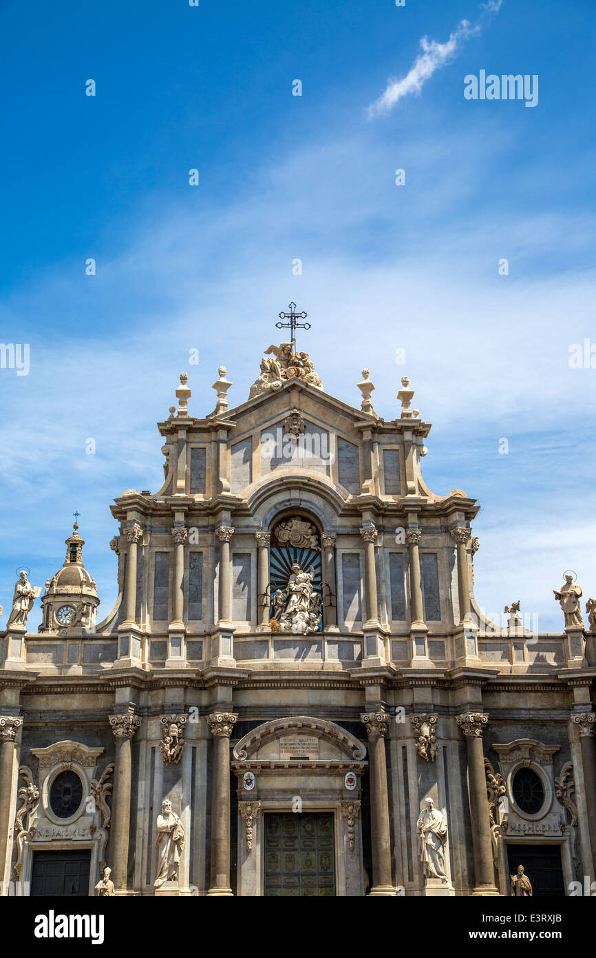 Cathedral of Santa Agata in the square Duomo in Catania, Sicily, Italy Stock Photo