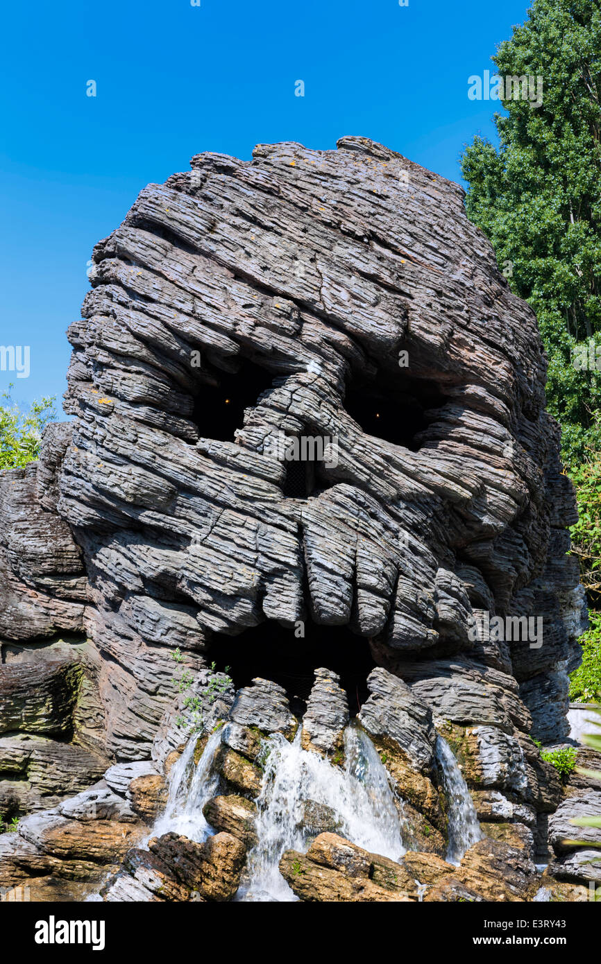 Skull rock in Disneyland Paris, in the Pirates of Caribbean area Stock Photo