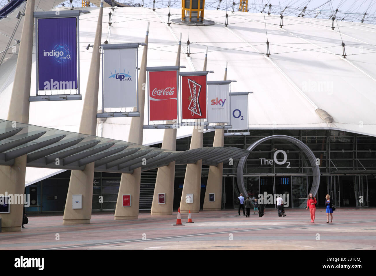 Entrance to the O2 Arena Greenwich Peninsula London Stock Photo