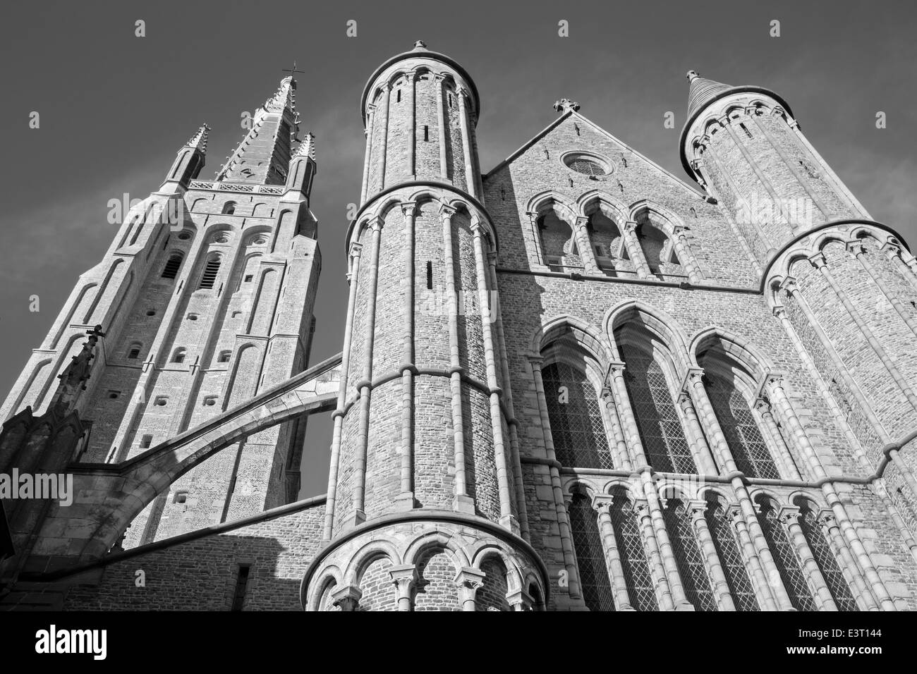Bruges brugge tower Black and White Stock Photos & Images - Alamy