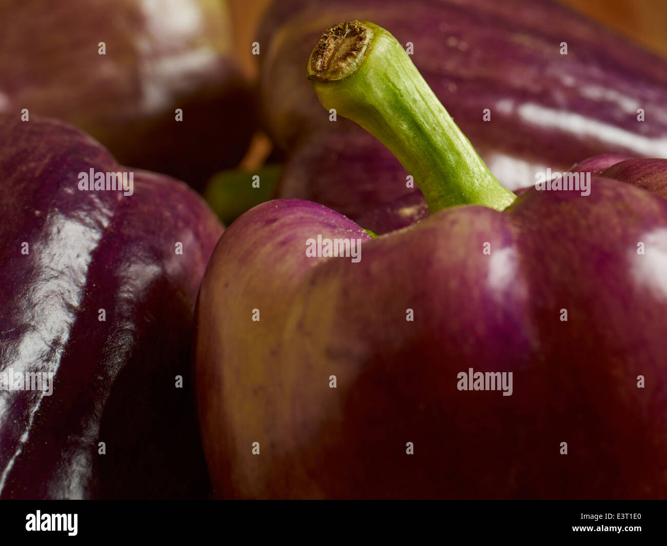 Purple bell peppers Stock Photo Alamy