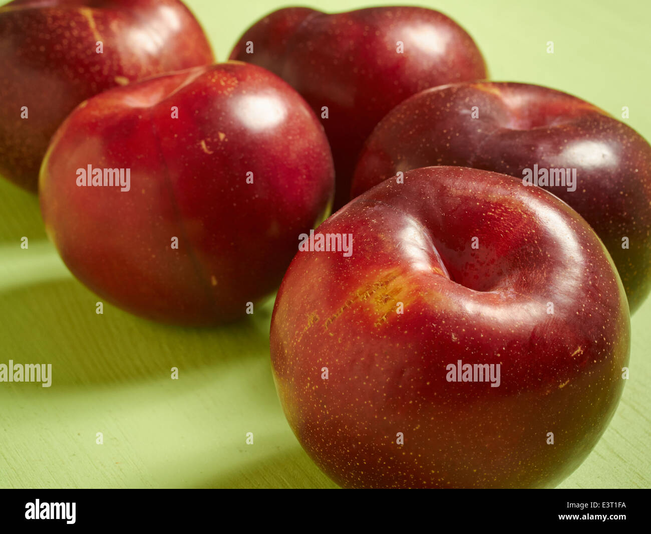fresh, ripe plums Stock Photo