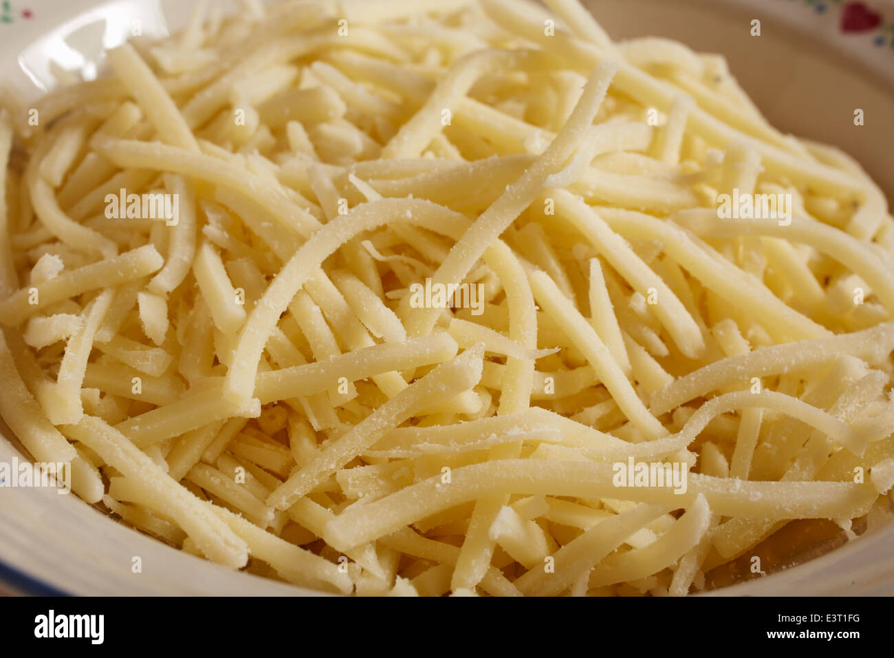 Shredded Gruyere Cheese Stock Photo