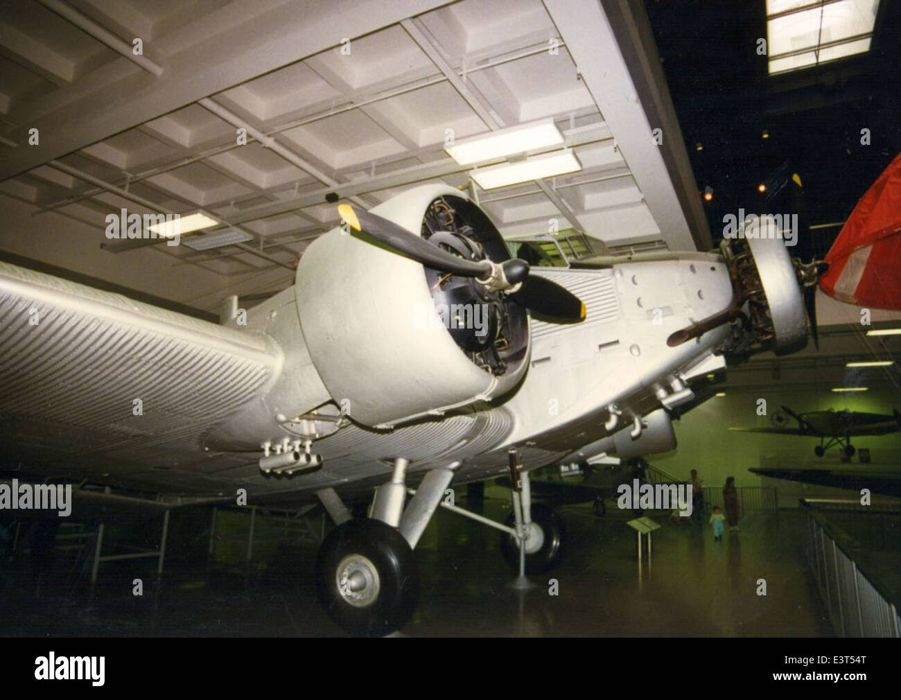 The Charles M. Daniels Collection includes a notable photograph of the Junkers Ju-52/3m, a versatile German transport aircraft used during World War II. Known for its distinctive corrugated metal construction and tri-motor design, the Ju-52 was employed in both military and civilian roles, particularly for troop transport and airlift missions during the war. Stock Photo