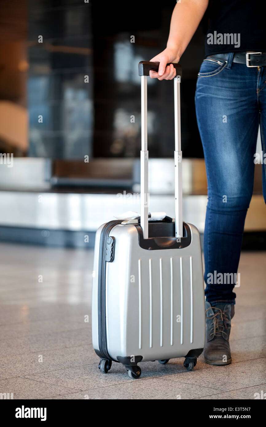 Collecting luggage at the airport Stock Photo Alamy
