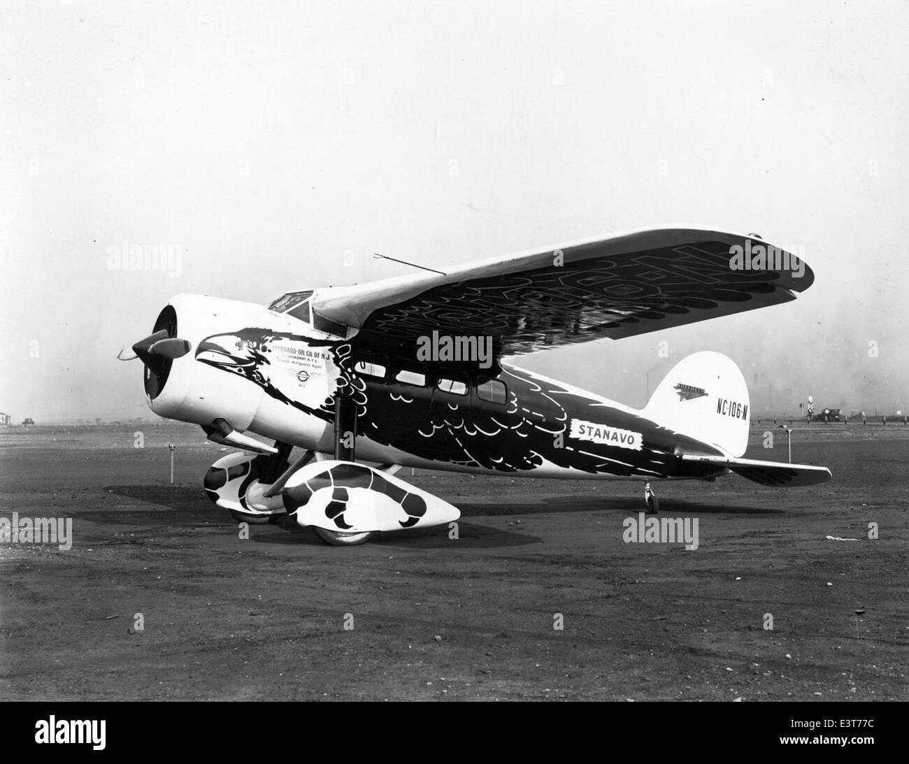 Lockheed Vega 5B, 118, NC106N, Standard Aviation Oil Stock Photo