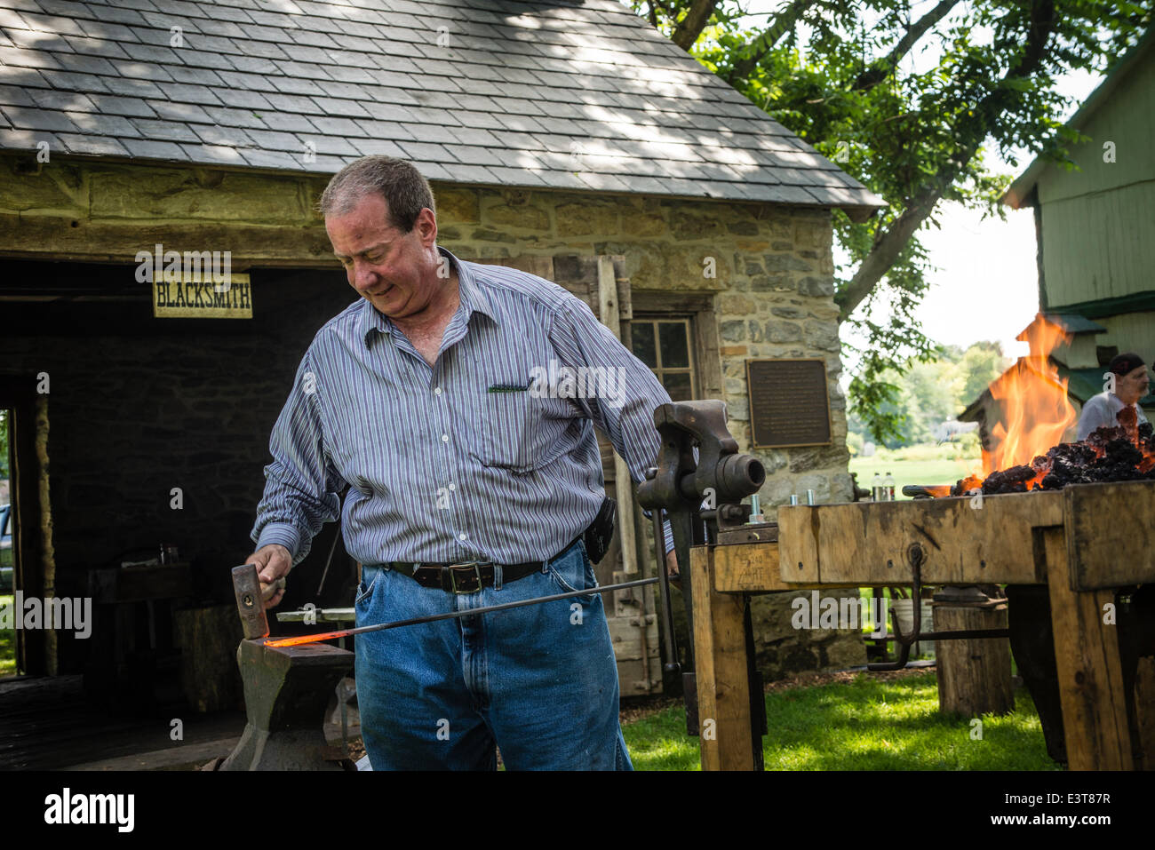 West Lampeter Township, Lancaster County, Pennsylvania, USA. Blacksmith