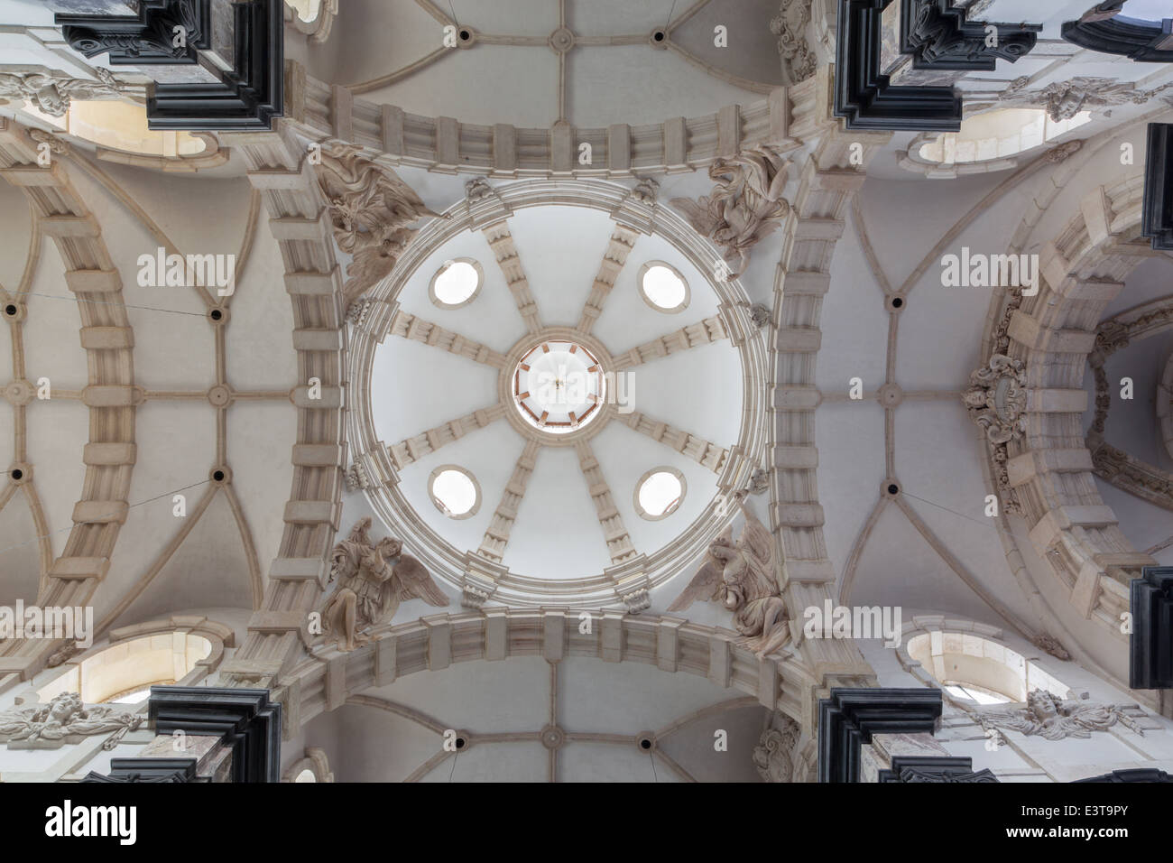 BRUSSELS, BELGIUM - JUNE 15, 2014: The cupola of church Notre Dame aux Riches Claires. Stock Photo