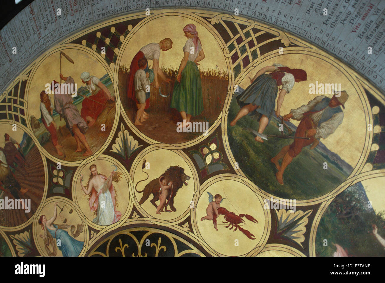 Original Calendar Plate Of The Prague Astronomical Clock By Josef Manes