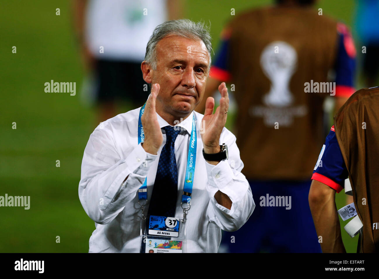 Cuiaba, Brazil. © D. 24th June, 2014. Alberto Zaccheroni (JPN) Football/Soccer : FIFA World Cup Brazil 2014 Group C match between Japan 1-4 Colombia at Arena Pantanal in Cuiaba, Brazil. © D .Nakashima/AFLO/Alamy Live News Stock Photo