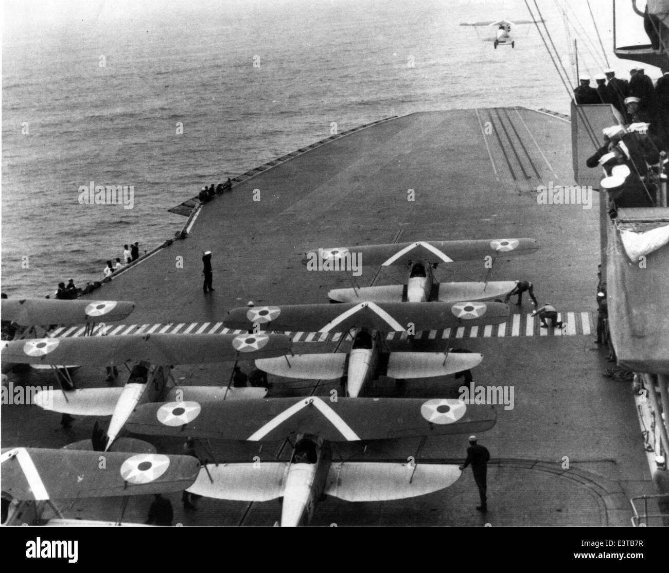 Aboard aircraft carrier uss Black and White Stock Photos & Images - Alamy