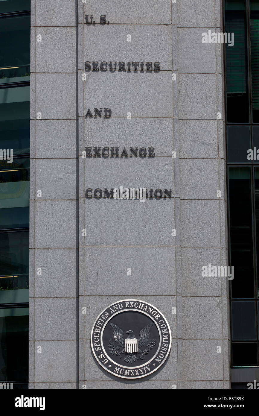 US Securities and Exchange Commission seal - Washington, DC USA Stock Photo
