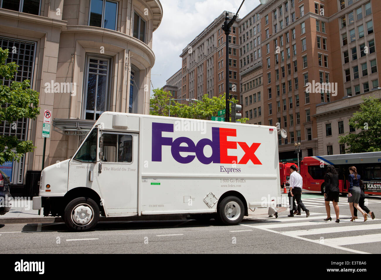 Parked FedEx delivery truck Washington, DC USA Stock Photo Alamy