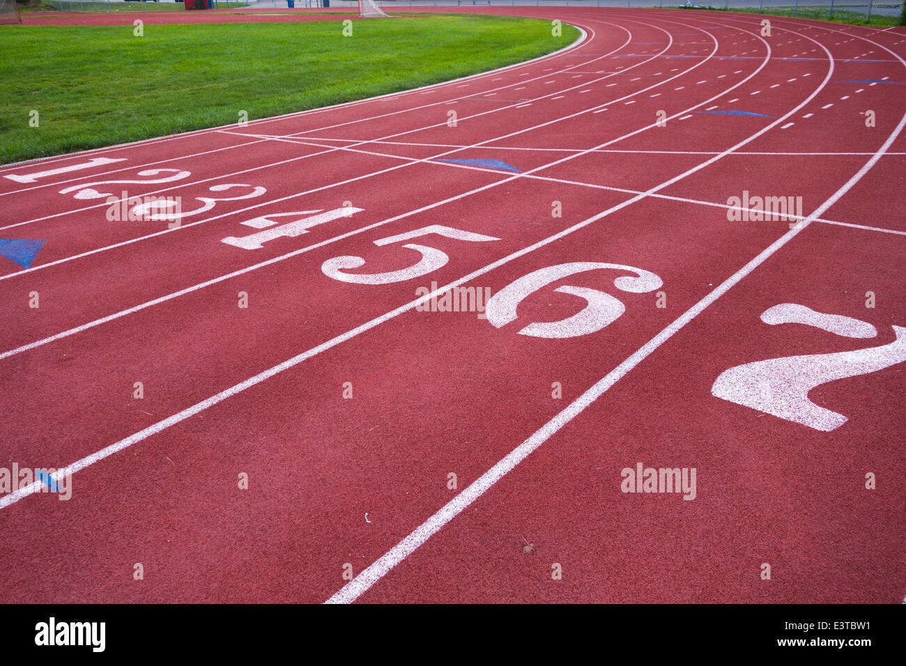 Running track numbers hi-res stock photography and images - Alamy