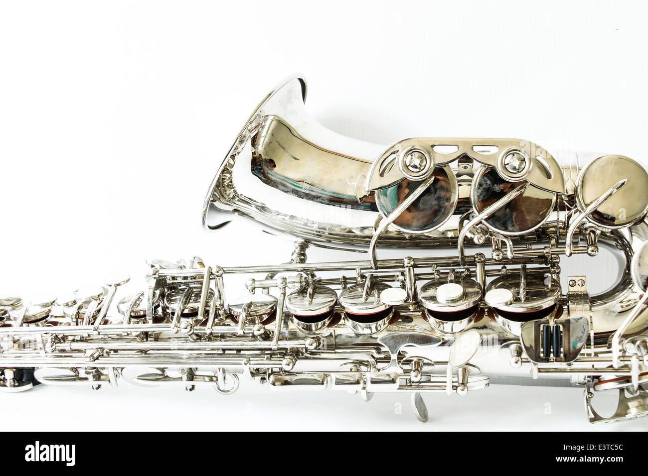 Saxophone on white background Stock Photo