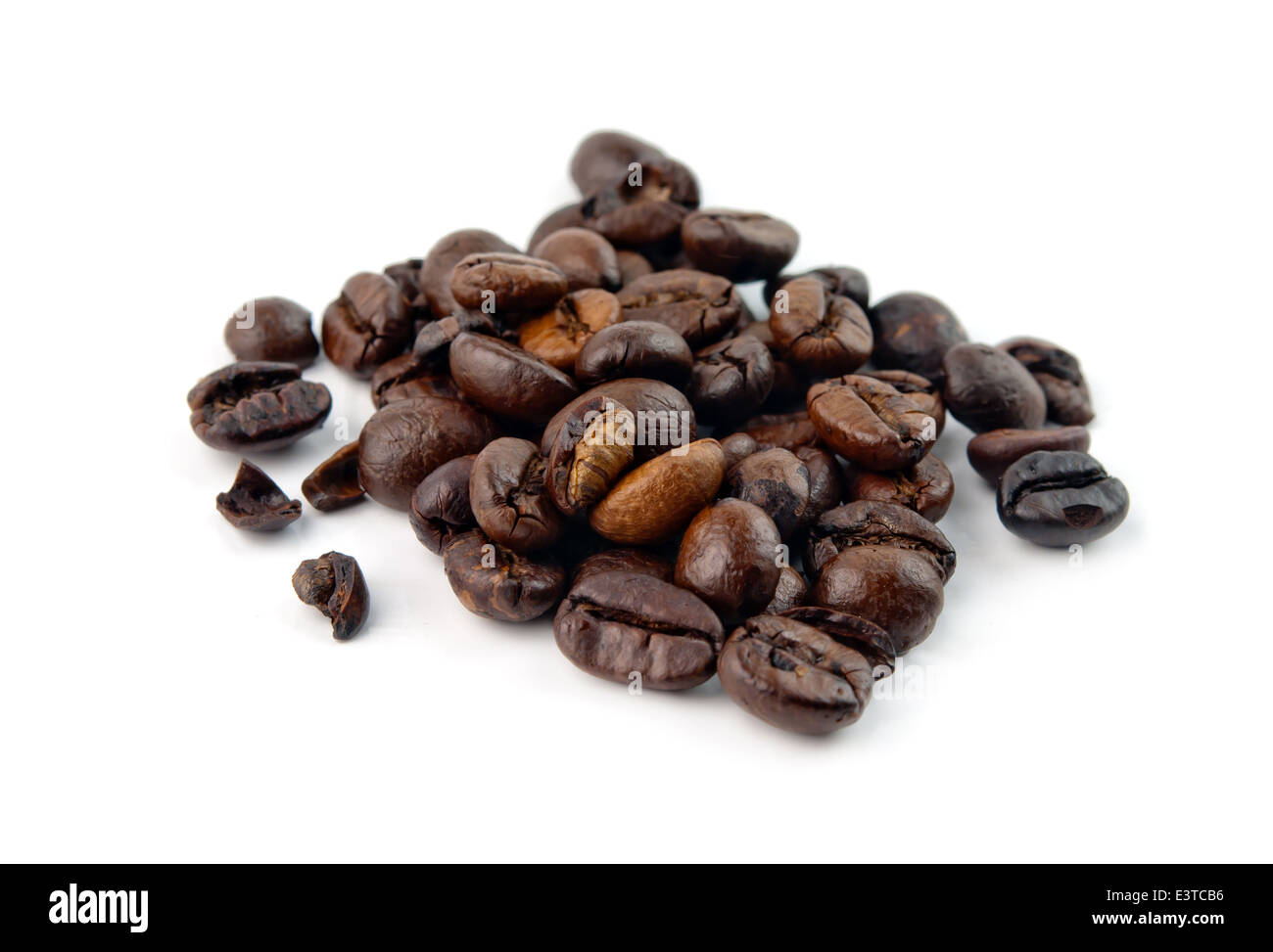 coffee beans isolated on white Stock Photo