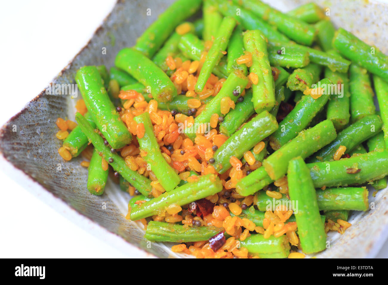 Poriyal of Kidney beans Stock Photo