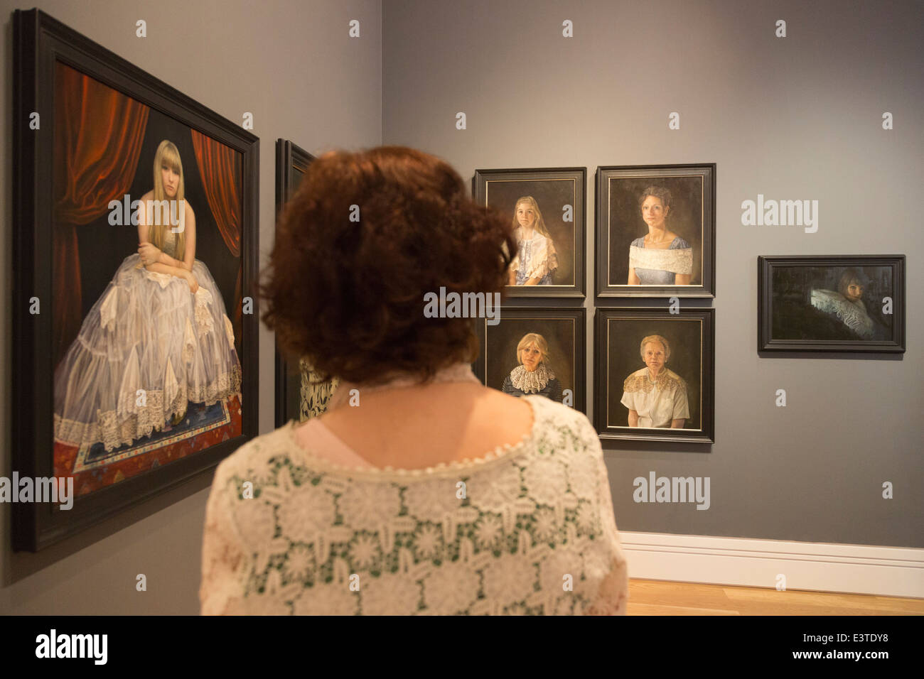 Press Preview of the BP Portrait Award 2014 at the National Portrait Gallery Stock Photo