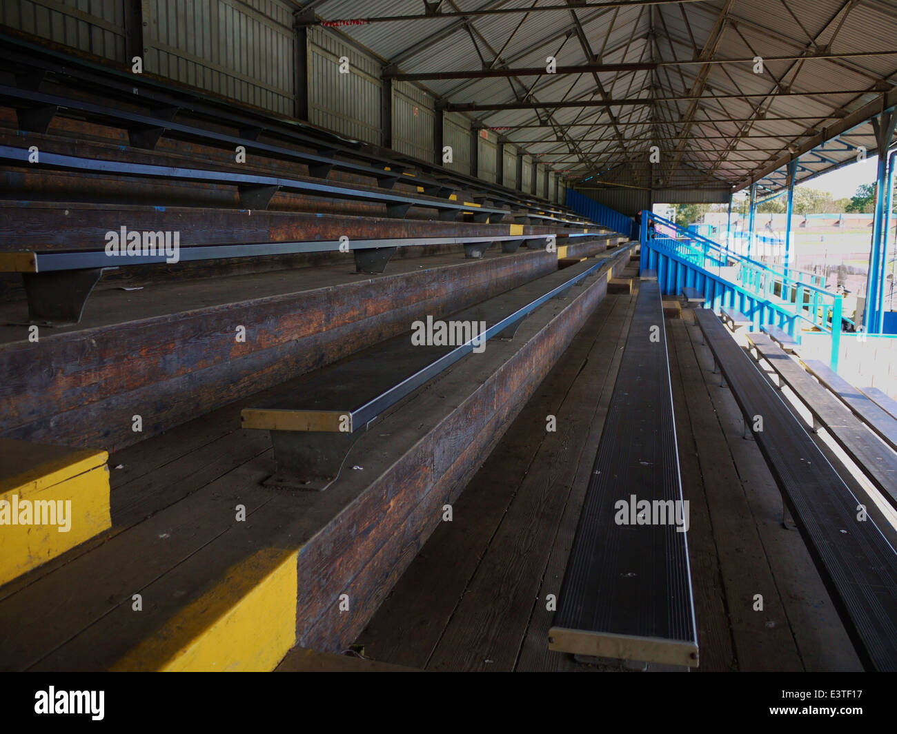 Interior of the West Stand Central Park Cowdenbeath Football Club.. Stock Photo