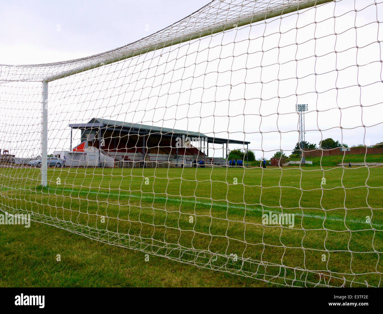 Main Stand Cliftonhill Stadium. Home of Albion Rovers FC .  Coatbridge North Lanarkshire. Stock Photo