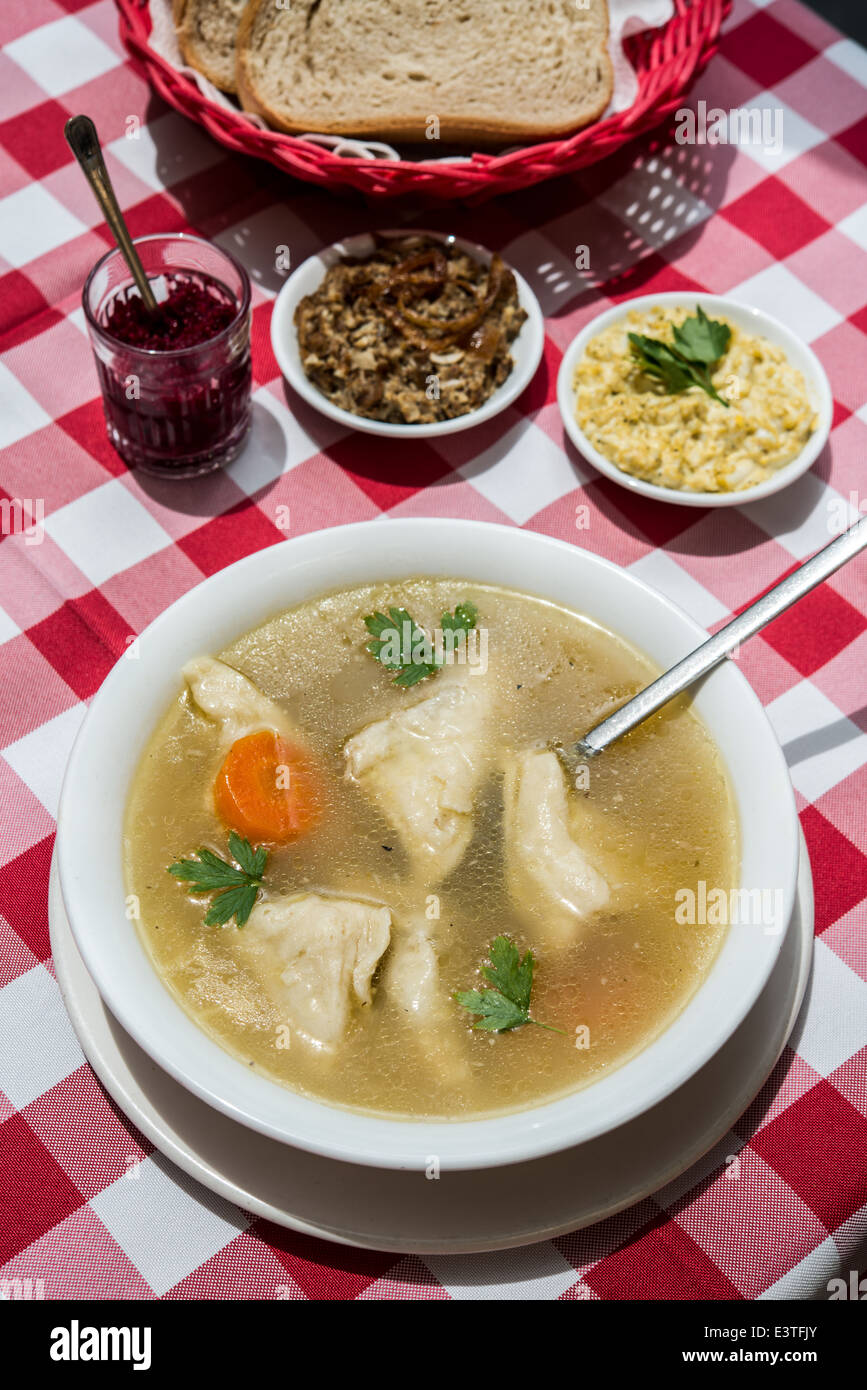 Jewish Chicken Soup with Kreplach (Dumplings filled with ground meat