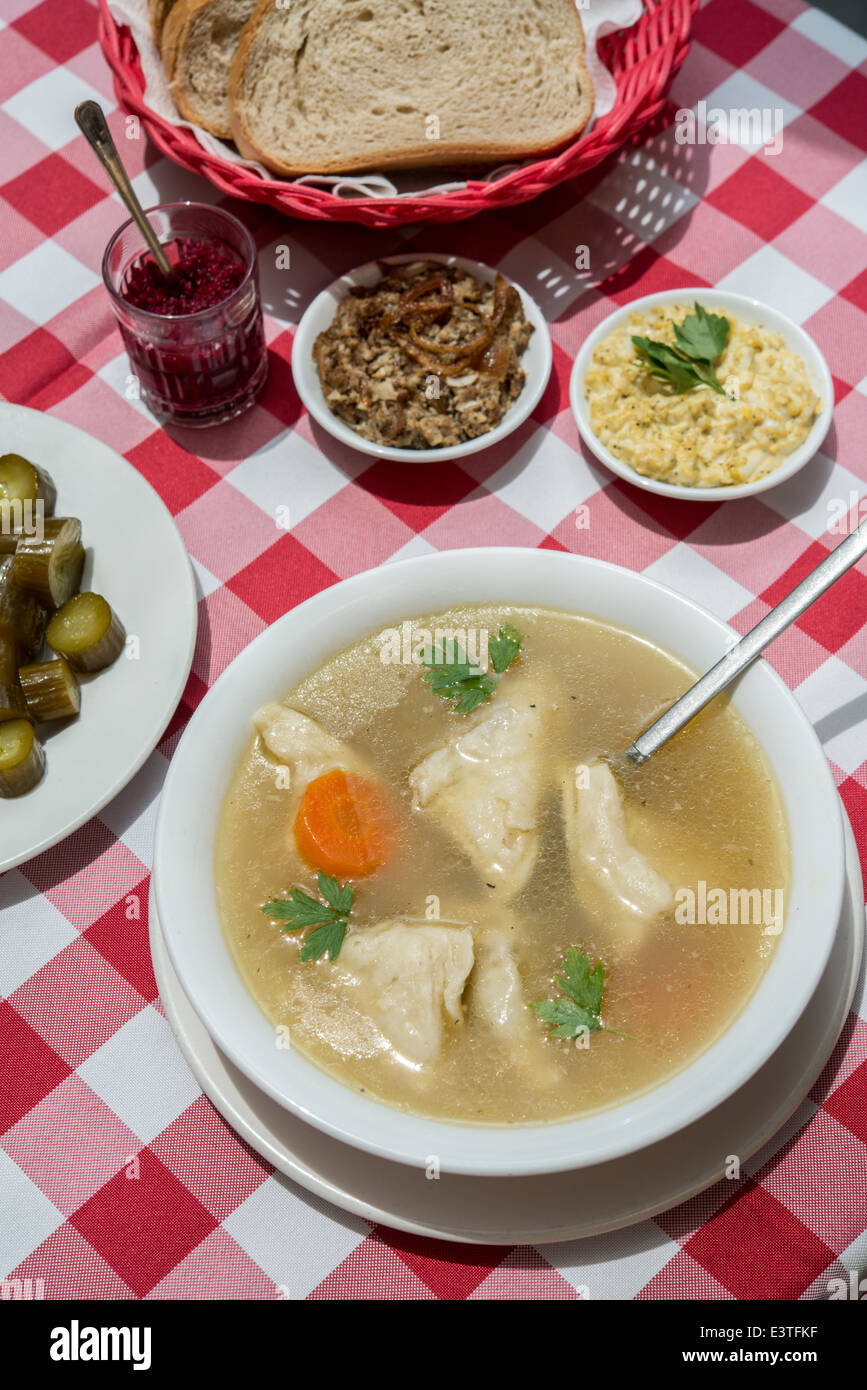 Jewish Chicken Soup with Kreplach (Dumplings filled with ground meat