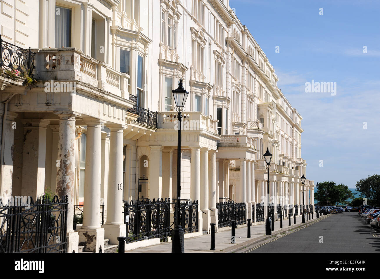 Palmeira Square which leads into Adelaide Crescent in Hove are typical examples of post Regency