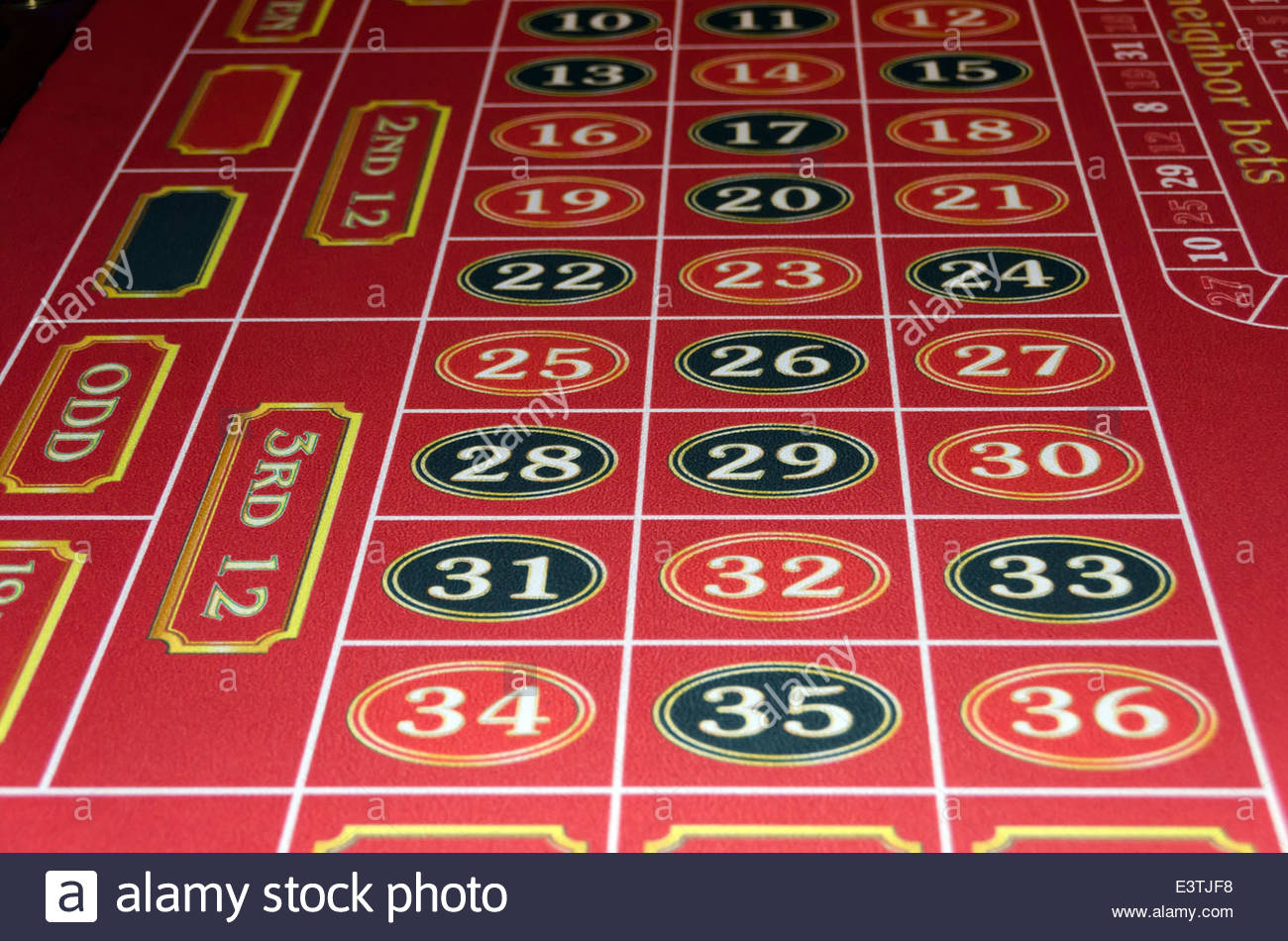 Roulette Table Layout High Resolution Stock Photography and Images Alamy
