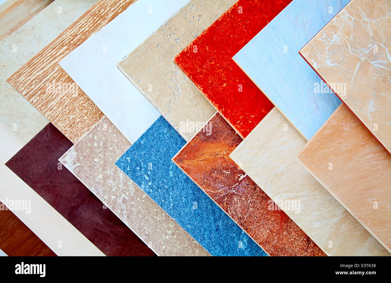 Samples of a ceramic tile in shop Stock Photo Alamy